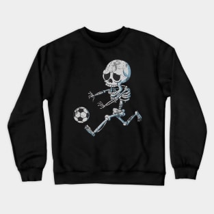 Soccer Player Skeleton Halloween Sports Crewneck Sweatshirt